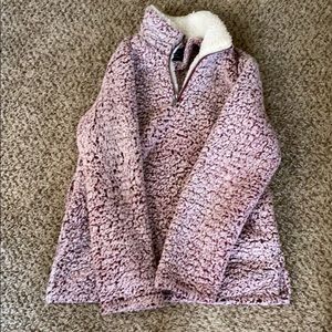 pocketed pink sherpa